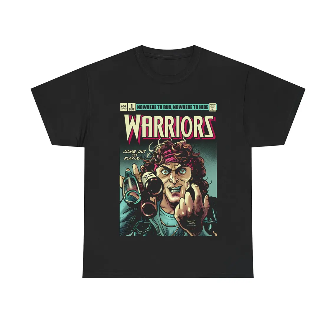 Vintage 70s Comic Movie T-Shirt for Men, 100% Cotton Short Sleeve Round Neck Graphic Tee, Retro Streetwear Tops