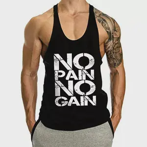 Men Bodybuilding Tank Top Muscle T-Shirt Gym Fitness Stringer Superman Shirts