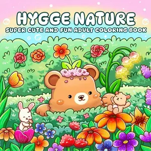 Hygge Nature Coloring Book for Adults & Teens, Stress Relief Art Therapy, Cute Character Designs, Safe Non-Toxic Paper, Perfect Gift Idea