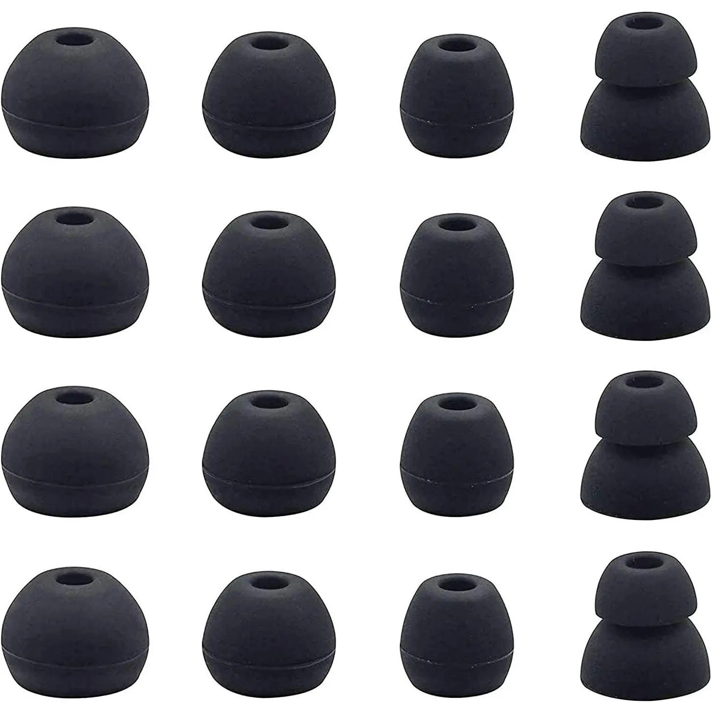 Ear Tips Compatible with Beats Flex, Replacement Ear Buds Ear Cap Ear Plug Eartips for Beat s Flex Wireless Earbuds, 8 Pairs, Black