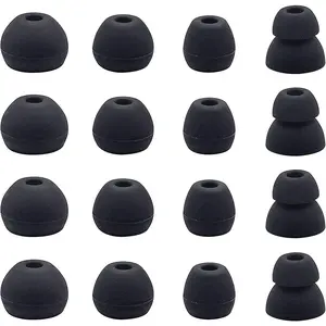 Ear Tips Compatible with Beats Flex, Replacement Ear Buds Ear Cap Ear Plug Eartips for Beat s Flex Wireless Earbuds, 8 Pairs, Black
