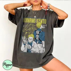 Comfort Colors or Gildan - Nanami Kento JJK Anime Graphic Tee, Nanami Jujutsu Kaisen Anime Unisex T-Shirt - Perfect Gift Idea for Any Occasion
