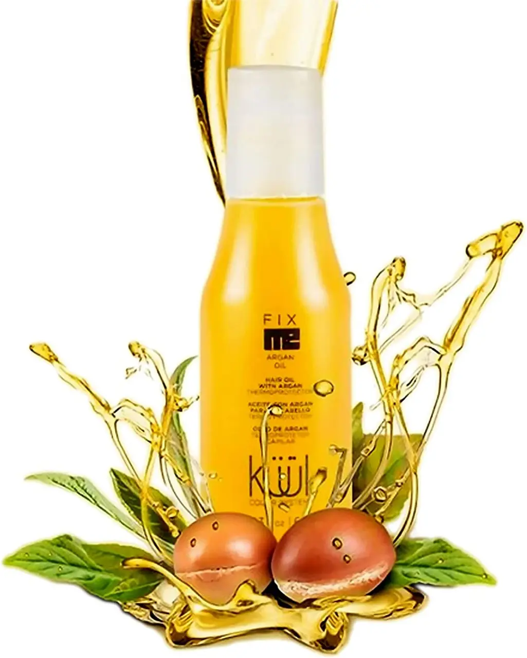 kur Fix Me Argan Oil, Hair Smoothing Leave-in Treatment with Anti-Frizz Formula for Color & Chemically Treated Hair, 60ml, Curly Hair