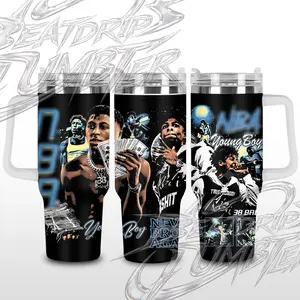 Never Broke Again YoungBoy Tumbler 40oz Graphic, Baby 38 Fans, Youngboy Fans, YB Tumbler, 40oz Music Artist Tumbler Cup, Tumbler Graphic Gifts For Music Lovers