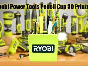 Ryobi Tools Pencil Cup/Desk Organizer 3D Printed