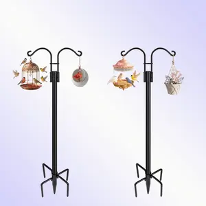 Metal Shepherd Hooks Single-Person Install Balanced Support for Stability Pairs with Various Decor for Layered Gardens Budget-Friendly Garden Hooks