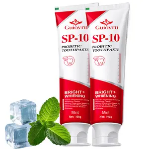 SP-10 Probiotic Whitening Toothpaste for Fresh Breath and Stain Removal, Daily Mint Cleaning for Oral Health Management