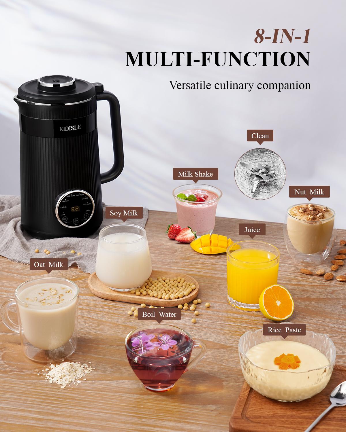 32oz Smart Soy & Nut Milk Machine | 4-in-1 Plant Milks | Timer Preset | All-Day Warm | No Hand-Wash | Busy Mornings & Family Use