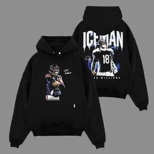 Caleb Williams 18 V2 Premium Cotton Hoodie T-Shirt, Iceman Fans, Hoodie, King Caleb Sweatshirt, Bears Nation Fans, Sunday Football Shirt, Game Day Outfit