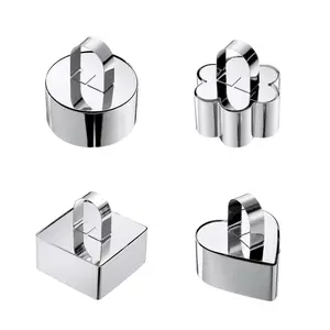 4 Pack Cake Ring Molds 3.15 Inch, Stainless Steel Dessert Mousse Cooking Baking Rings, Pastry Tools, Cupcake Moulds, Bakeware