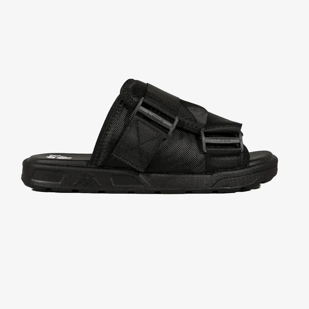 Authentic Bastian 1 Casual Minimalist Sporty Chic Sandals - Black White, Nylon Unisex Shoe, Men's & Women's Footwear
