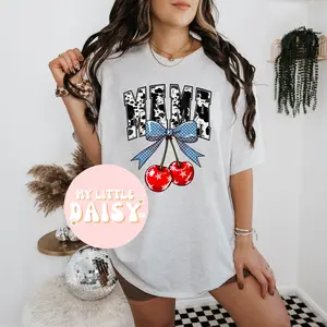 cow print mama cherry shirt/sweatshirt cow print mama cherry shirt/sweatshirt