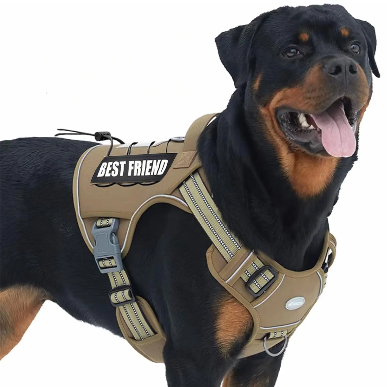 Adjustable Pet Harness with 2 Pull Clips, Reflective K9 Working Training  Easy Control Pet Vest, Military Service Dog Harnesses, Dog Harness for  Hiking Training Outdoor, Reflective Strip Harness, Durable Reflective  Harness -
