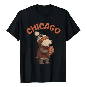 Vintage Chicago Football Tee, Vintage Fan Top, Sports Team T-Shirt, Gift for Football Lover, 100% Cotton Chicago Apparel