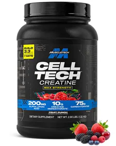 Cell-Tech Creatine Monohydrate Powder Fruit Punch - Post Workout Recovery Muscle Builder for Men & Women - 2.90 lbs (27 Servings)
