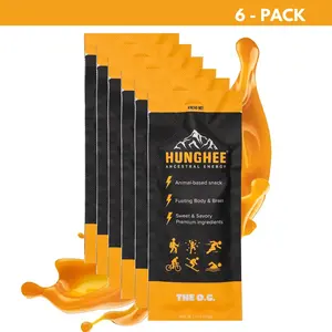 Hunghee Energy The O.G. 6-PACK - Organic Grass-Fed Ghee Packets Raw Honey & Sea Salt Healthy Snack