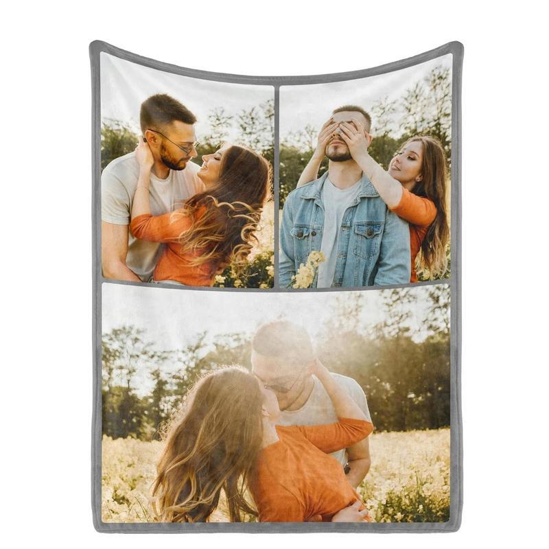 Custom-Made  Flannel Blankets: DIY Photo & Text Options, Tailored for Mom, Dad, Girlfriend/Boyfriend & Married Couples Locally Produced in the USA