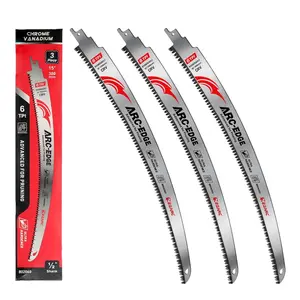 CAPTAIN Japanese Teeth Reciprocating Saw Blade 15 Inch, Arc Edge Wood Pruning Saw Blades 6TPI for Tree Trimming, Wood Cutting, 3 Pieces