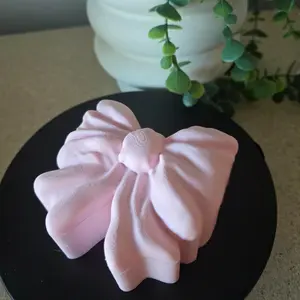 3d Printed Pink Bow Trinket Tray with Lid