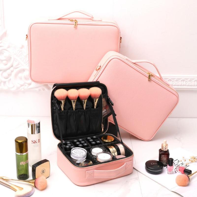 Small Travel Makeup Bag Travel Train Case and Light Mini Travel Make up for Women Train Case Cosmetic Organizer 3 Adjustable Brightness Toiletry Bag Portable Artist Storage Valentine's Day gift