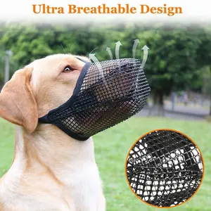 2pcs Keep Your Dog Safe & Comfortable with This Adjustable Soft Muzzle - Fits , Medium & Large Dogs!