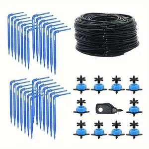 8L Pressure-compensated Drip Irrigation Kit, Curved Arrow Emitters, Watering & Irrigation Kit for Greenhouse Potted Plants
