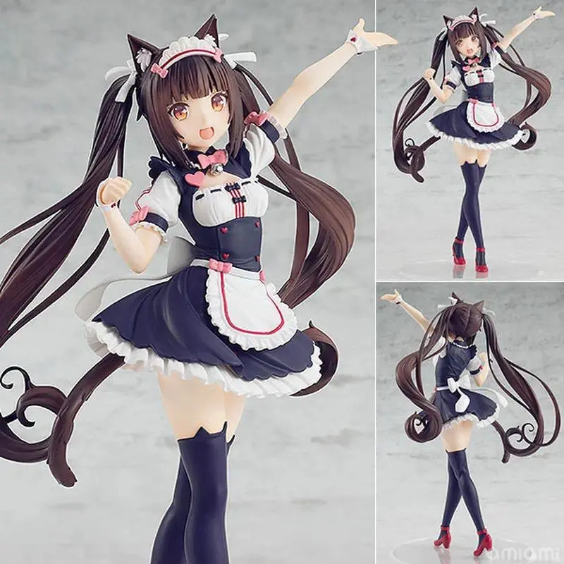 Nekopara Chocola Vanilla KO Figurine Cute Character Models Desktop Ornaments Trendy Toys Kawaii Garage Kit chassis statue Gift