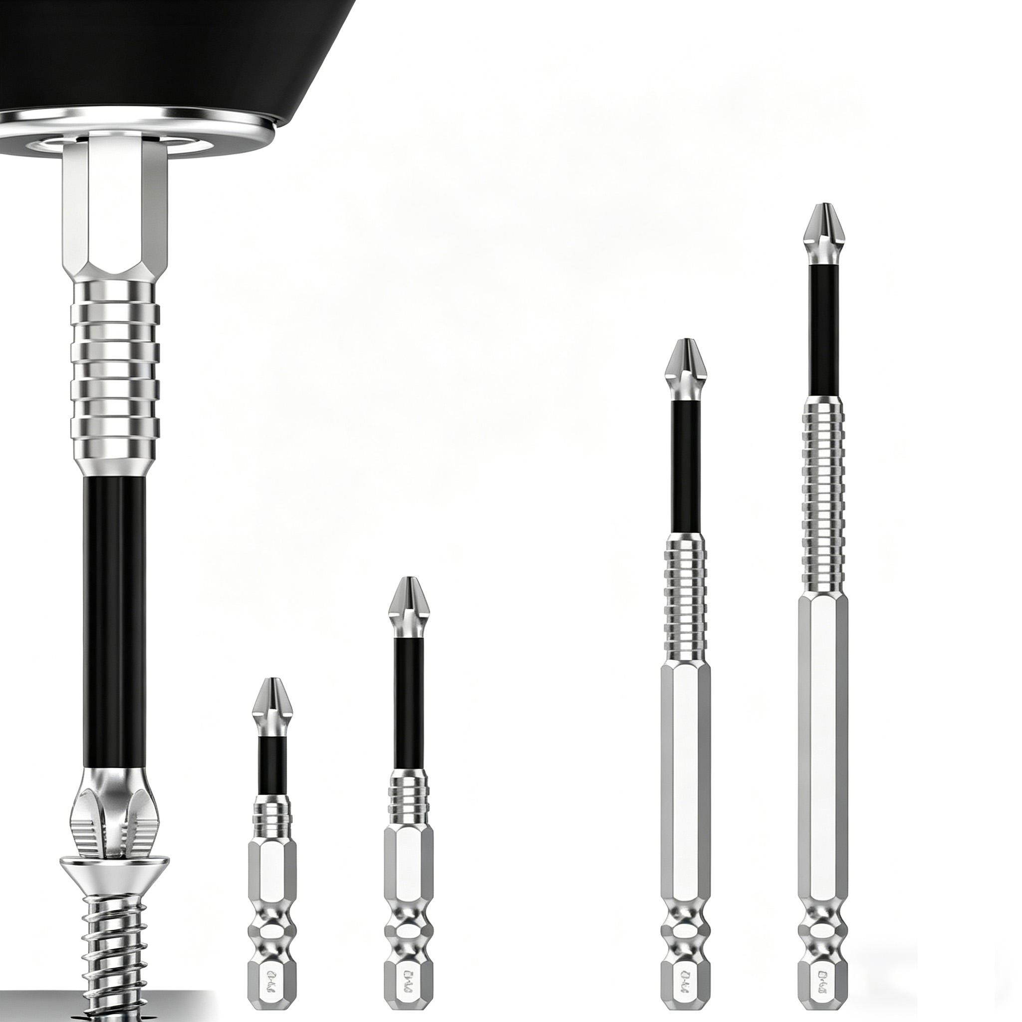 SDFC 25 50 65 70 90 150mm 1 Set High Magnetic Screwdriver Drill Bit Set Premium S2 Steel Strong Magnetism Non Slip Long Reach Driver Bits for Electric Drill Impact Driver Home DIY and Professional Repair Projects