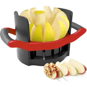 5.12 In Large Apple Slicer, Cut 12 Thin Slices All the Way Through, HEAVY - DUTY Stainless Steel Apple Corer & Slicer for Fruits & Vegetables - Dishwasher Safe Kitchen Utensils