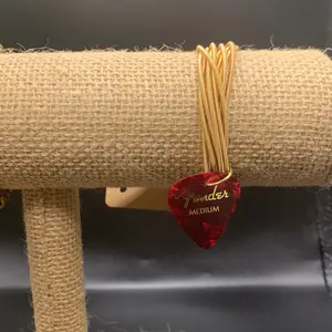 Guitar string bracelets with pick charm