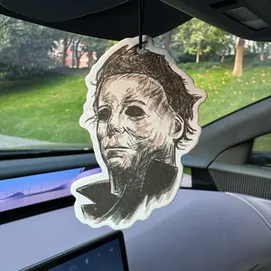 Halloween Michael Myers Hotel Car Perfume & Non-Toxic Air Freshener, Natural Essential Oils, Long-Lasting Scent 60-90 Days, Home & Bathroom Use, Car Fragrance, Car Accessory