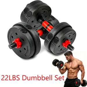 22LBS Adjustable-Dumbbells-Sets,Free Weights-Dumbbells Set of 2 Convertible To Barbell A Pair of Lightweight for Home Gym,Women and Men Equipment