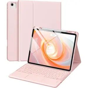 for iPad Air 13 inch & Pro 12.9 Case with Keyboard - Multi- Trackpad, 7 Colors Backlit, Detachable Folio Keyboard Cover for iPad Pro 12.9 (6th, 5th, 4th, 3rd gen), Air 13 M3/ M4/M2 ()