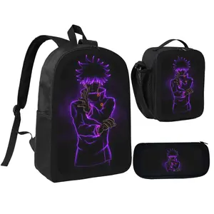 Jujutsu Kaisen Megumi Fushiguro Anime Printed School Backpack Dark Manga Fan Art Durable Lightweight Student Casual Bag Aesthetic Daily Pack Perfect Gift For Teen Boys Girls Anime Lovers tiktokshopspringglowup