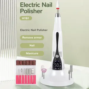 Professional Electric Nail Grinder with Stand, USB Rechargeable Nail Drill for Removing Gel Polish, Manicure Tool for Beginners & Salon Use