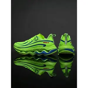 Couple's Trendy Sporty Running Shoes, Fashionable Dynamic Style, Textile Upper, Rubber Sole, Perfect for Daily Runners & Fitness Enthusiasts, Running Athletic Shoes