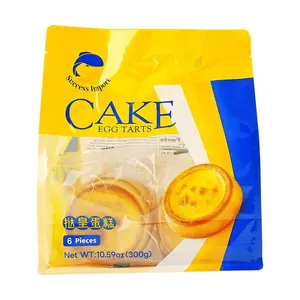 Tarts Cake Snack Individually Wrapped 6 Pieces 10.59oz 300g Egg Tarts Cake Perfect for Sharing or Enjoying on Your Own
