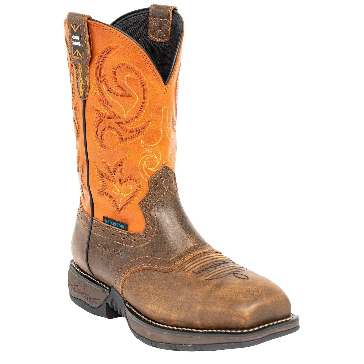 Cody James Men's Nano Lite Waterproof Western Work Boot Composite Toe - Mlbp-3-B