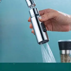 Kitchen Sink Faucet Extension Adapter, Universal Slim Design, Rotatable High-Pressure Splash Guard, Adjustable Water Outlet Head, Faucet Attachment
