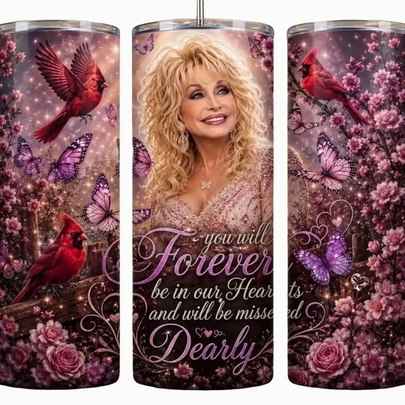 Dolly Parton Tumbler 20oz 30oz 40oz, Country Girl Gift, Insulated Stainless Steel Travel Cup