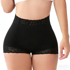Women's High Waist Lace Tummy Control Shapewear Shorts