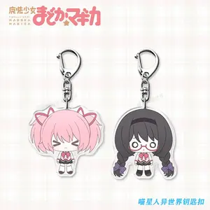 Puella Magi Madoka Magica Homura & Mami Acrylic Keychain Anime Bag Pendant Fan Gift