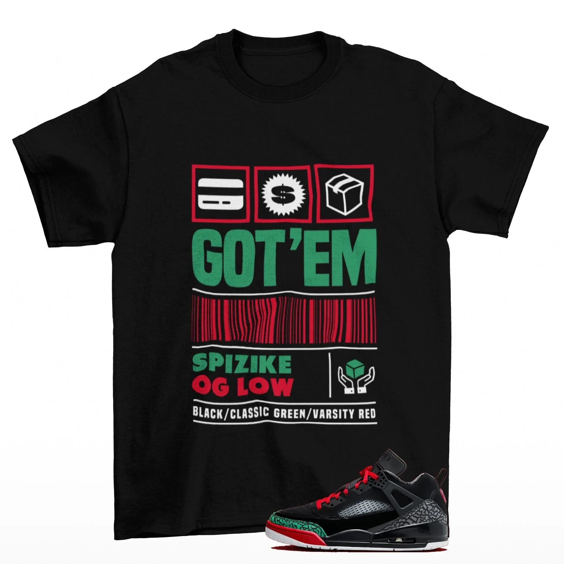 Copped Sneaker Shirt Black to Match Spizike Low OG