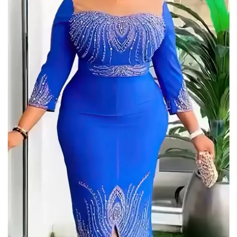 blue mesh dress long sleeve be right there mesh dress // blue *zoco exclusive* xlarge