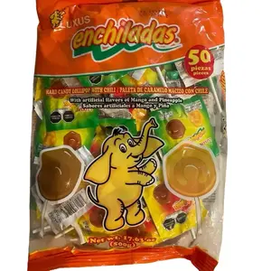 Enchiladas hard candy lollipop with chili luxus mango and pineapple