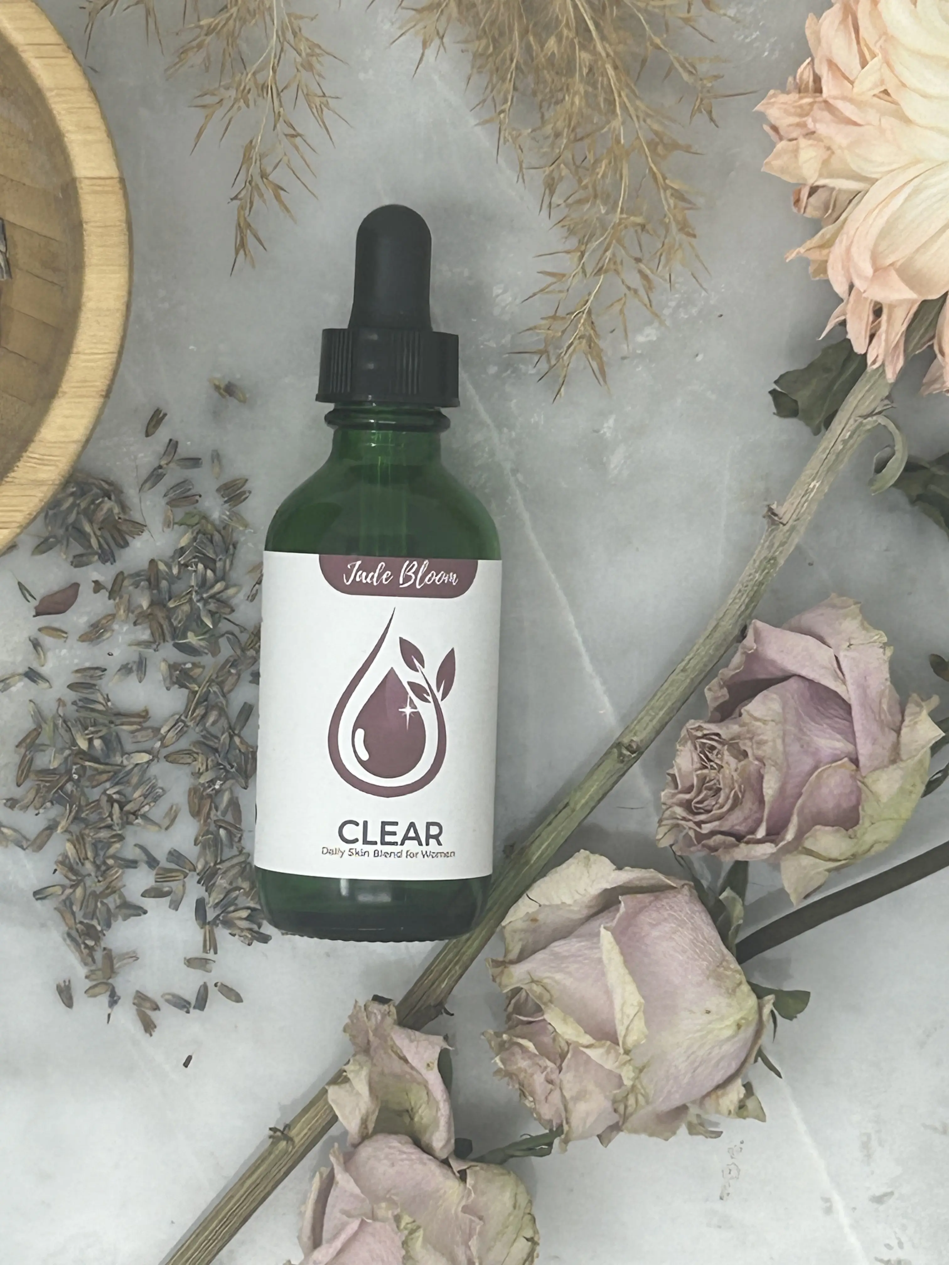 Clear Daily Skin Blend For Women | 100% Pure | Natural Skincare | Daily Serum | Floral Daily Skin Ritual