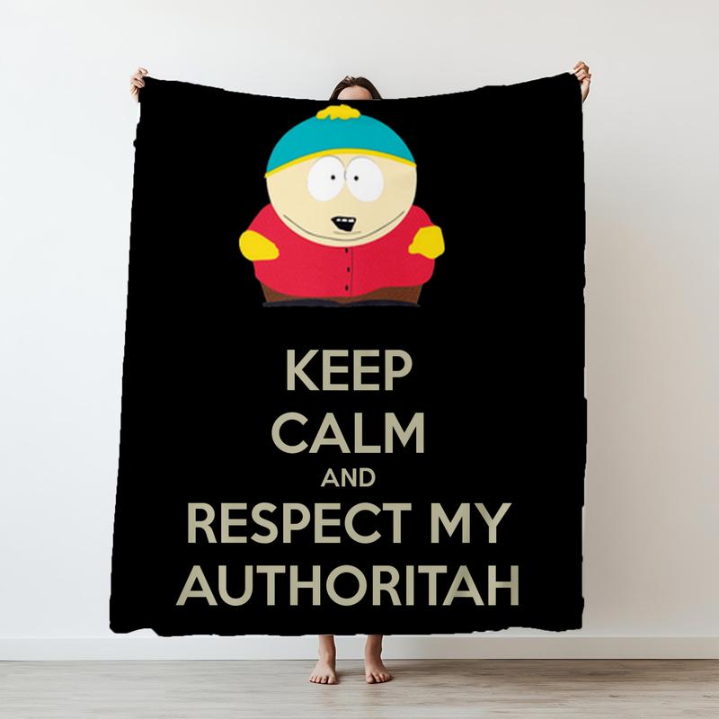 South Park Respect My Authority Printed Blanket  Camping Throw Bed Sofa Office Air Conditioning Soft Leisure Travel Gift