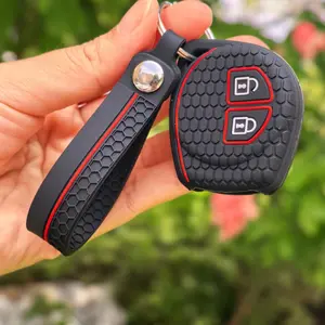 Premium Protective Key Cover For Suzuki Key Case with Keychain Full Protection Cover Key Holder Caps Shell for Vitara Hybrid X Chiave 2020/ Jimny 2020-2022/ Grand Vitara 2007/ Swift 2007/ SX4 Classic 2013/ Liana 2006/ Celerio 2015