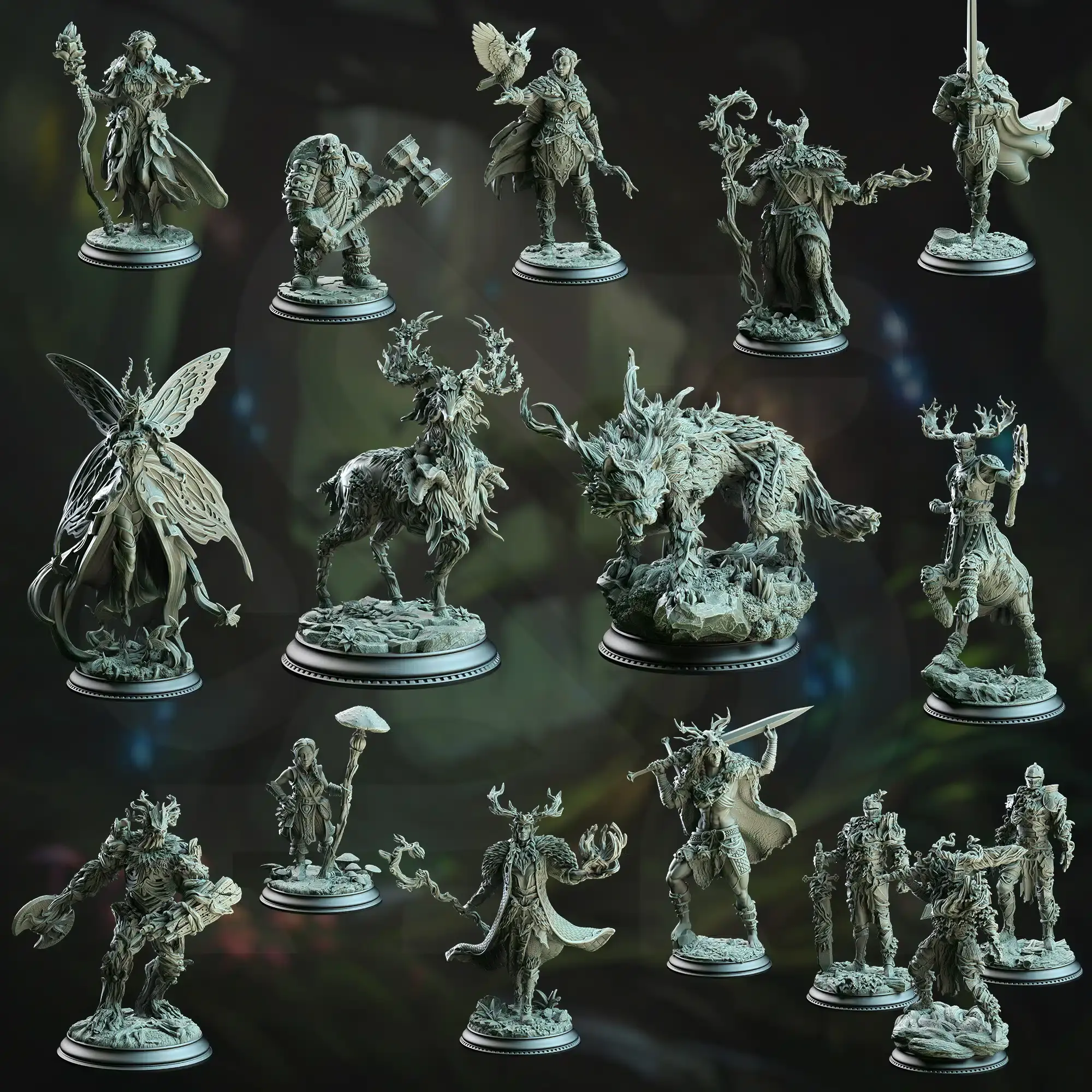 The Fey Court May 2025 Release | Paintable 3D Resin Printed Miniature by DM Stash