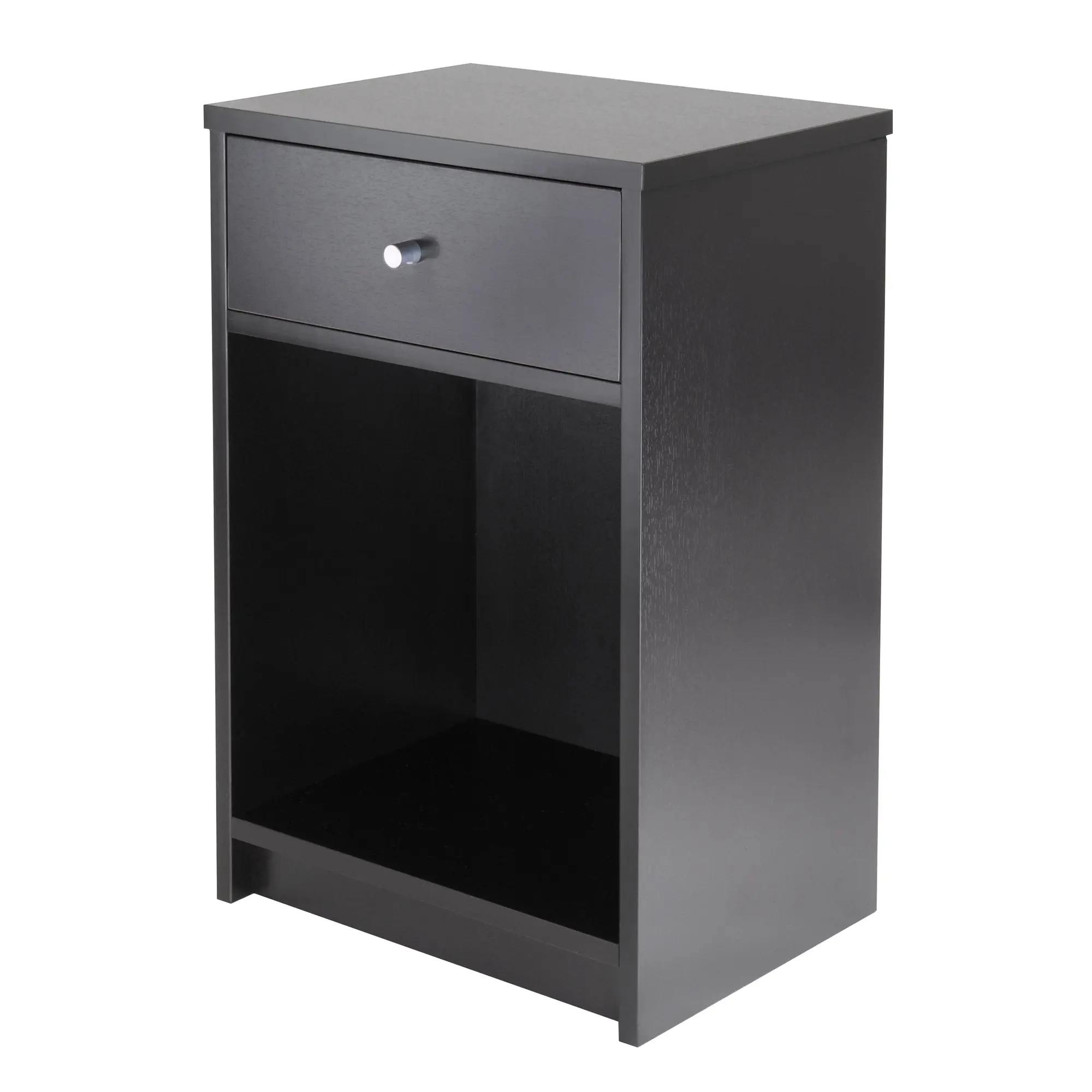 Winsome Squamish Accent Table, Nightstand, Black, Composite wood